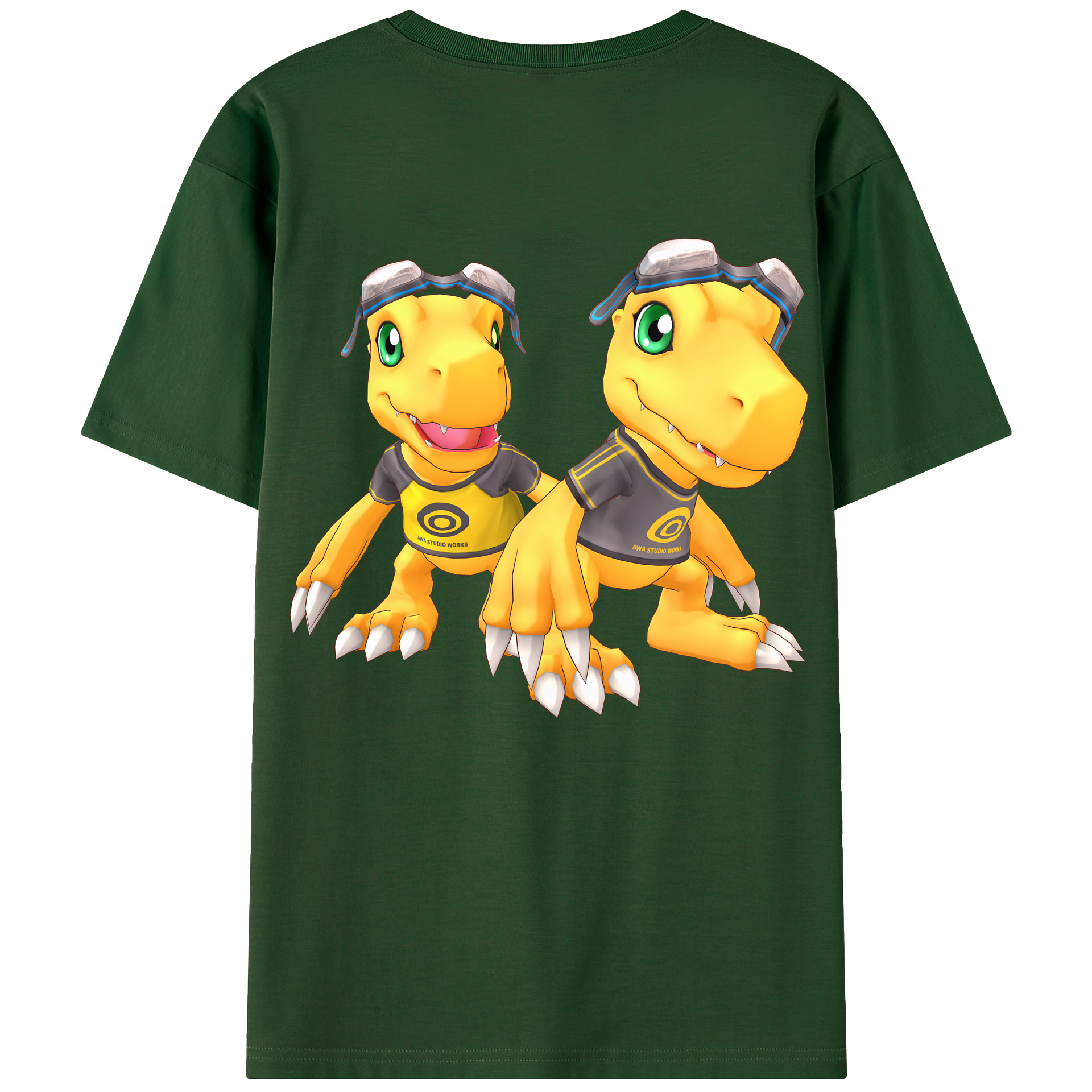 （画像用） Digimon デジタルモンスター/デジモン 綿100％半袖Tシャツ（背面プリント）